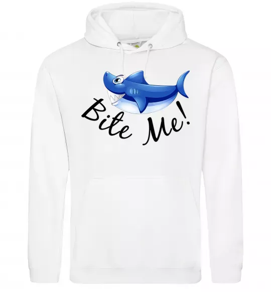 Жіноча толстовка (худі) Bite me Білий фото