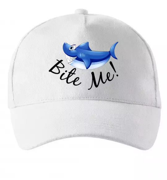 Кепка Bite me Білий фото