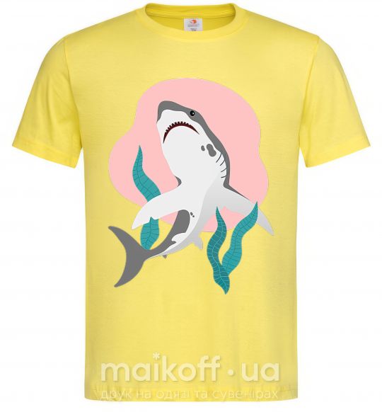 Чоловіча футболка Shark shapes Лимонний фото