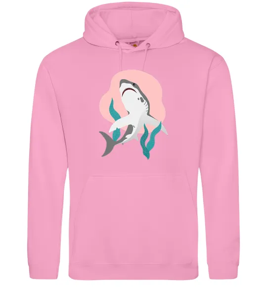Мужская толстовка (худи) Shark shapes Розовый фото