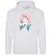 Чоловіча толстовка (худі) Shark shapes Сірий меланж фото