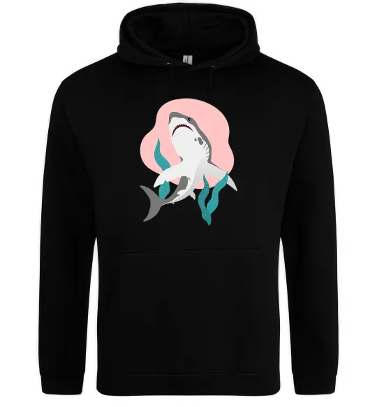 Жіноча толстовка (худі) Shark shapes Чорний фото