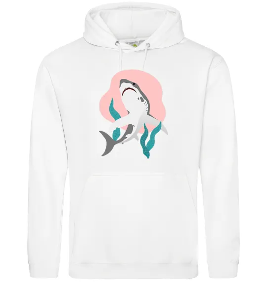 Жіноча толстовка (худі) Shark shapes Білий фото