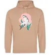 Жіноча толстовка (худі) Shark shapes Пісочний Жіноча толстовка (худі) Shark shapes Пісочний фото