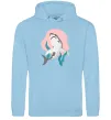 Жіноча толстовка (худі) Shark shapes Блакитний фото