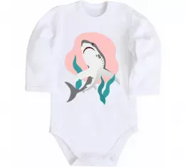 Дитячий бодік Shark shapes Білий фото