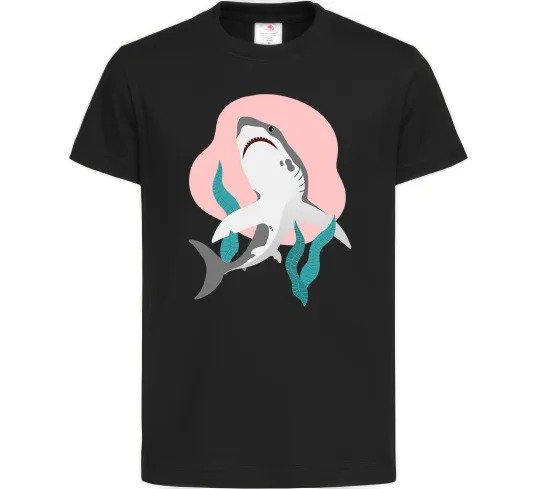 Дитяча футболка Shark shapes Чорний фото