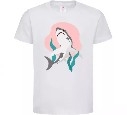 Дитяча футболка Shark shapes Білий фото