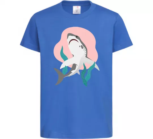 Дитяча футболка Shark shapes Яскраво-синій фото