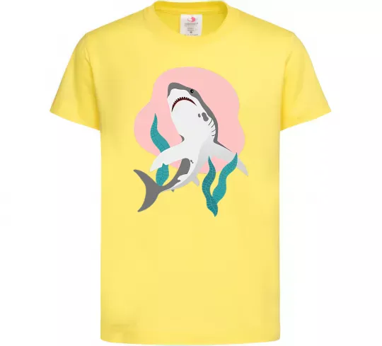 Дитяча футболка Shark shapes Лимонний фото