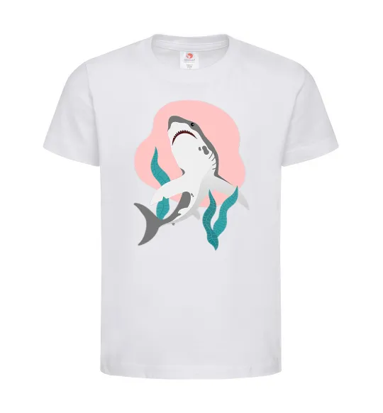 Детская футболка Shark shapes Белый фото