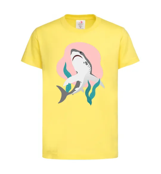 Детская футболка Shark shapes Лимонный фото