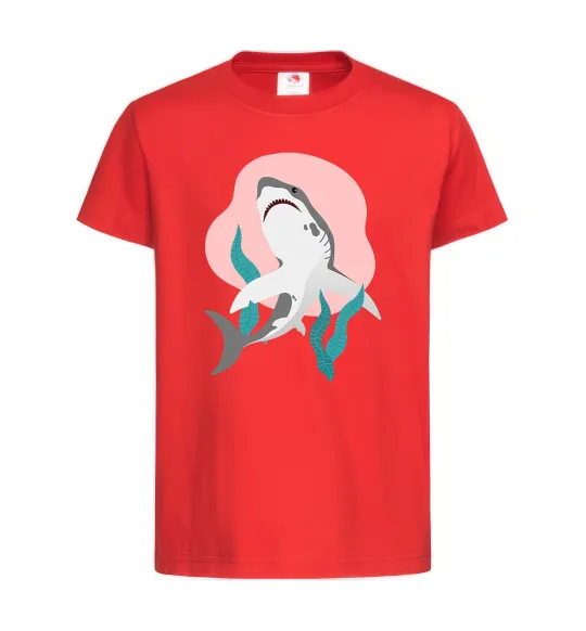 Детская футболка Shark shapes Красный фото