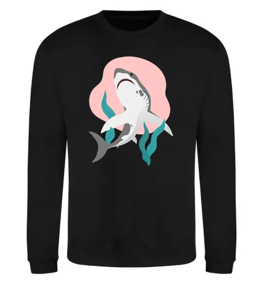 Світшот Shark shapes Чорний фото