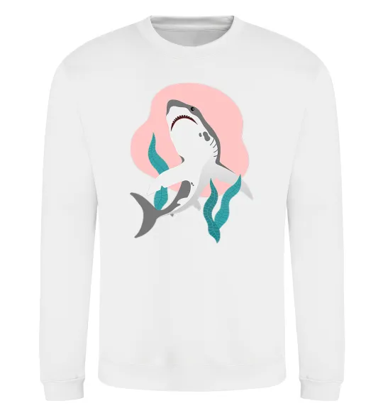 Світшот Shark shapes Білий фото