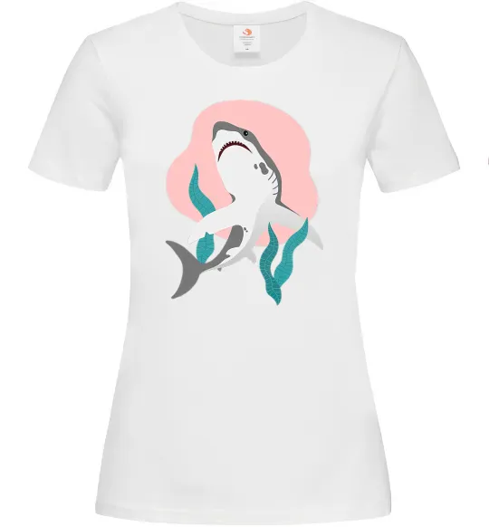 Жіноча футболка Shark shapes Білий фото