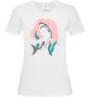 Жіноча футболка Shark shapes Білий фото
