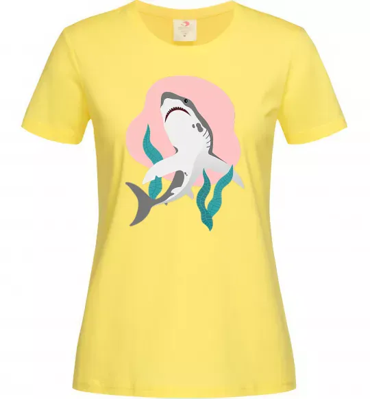 Жіноча футболка Shark shapes Лимонний фото