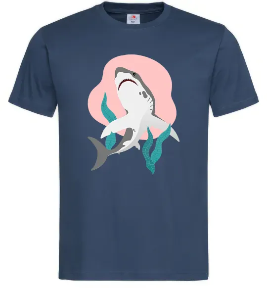 Мужская футболка Shark shapes Темно-синий фото