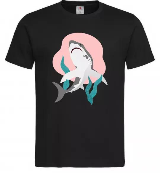 Мужская футболка Shark shapes Черный фото