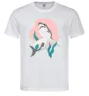 Мужская футболка Shark shapes Белый фото