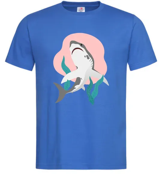 Мужская футболка Shark shapes Ярко-синий фото