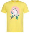 Мужская футболка Shark shapes Лимонный фото
