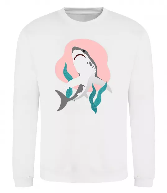 Свитшот Shark shapes Белый фото