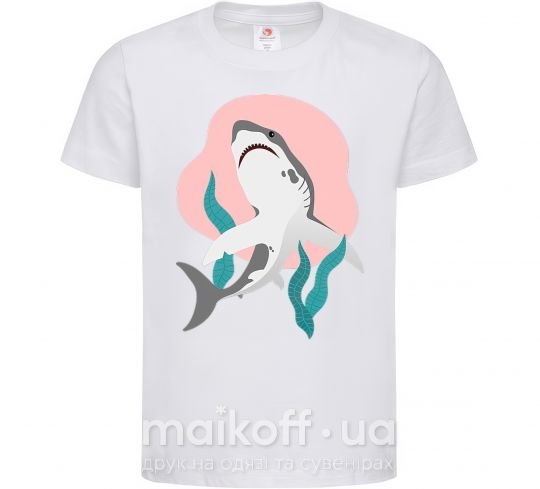 Детская футболка Shark shapes Белый фото