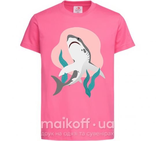 Детская футболка Shark shapes Ярко-розовый фото