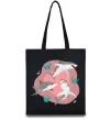 Еко-сумка Sharks in pink Чорний фото