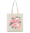 Еко-сумка Sharks in pink Бежевий фото
