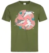 Чоловіча футболка Sharks in pink Оливковий Чоловіча футболка Sharks in pink Оливковий фото