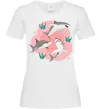 Женская футболка Sharks in pink Белый Женская футболка Sharks in pink Белый фото