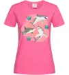 Женская футболка Sharks in pink Ярко-розовый Женская футболка Sharks in pink Ярко-розовый фото
