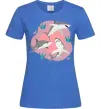 Женская футболка Sharks in pink Ярко-синий Женская футболка Sharks in pink Ярко-синий фото