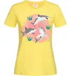 Женская футболка Sharks in pink Лимонный Женская футболка Sharks in pink Лимонный фото