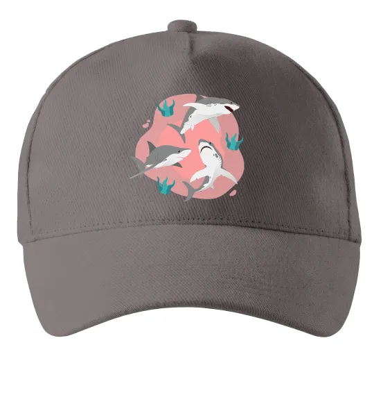 Кепка Sharks in pink Сірий фото
