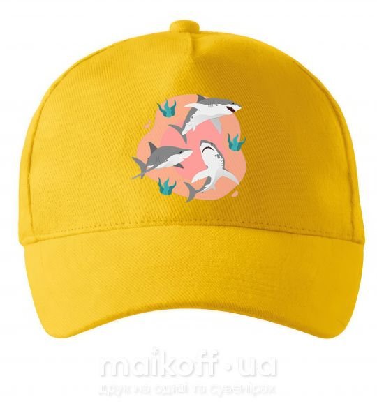 Кепка Sharks in pink Сонячно жовтий фото