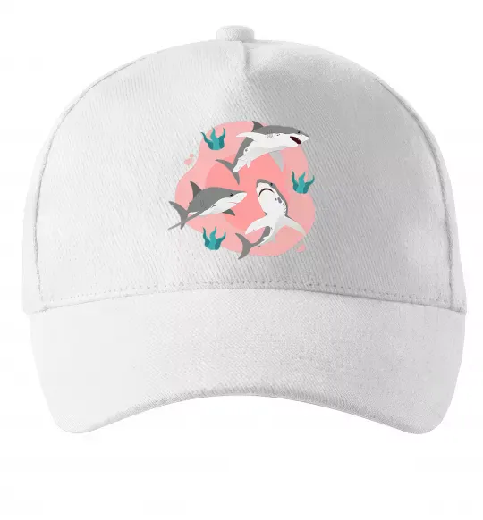 Кепка Sharks in pink Білий фото