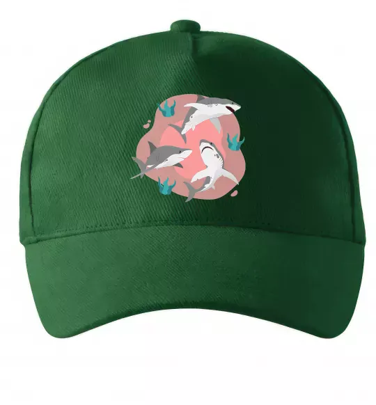Кепка Sharks in pink Темно-зелений фото