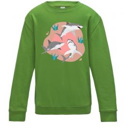 Детский Свитшот Sharks in pink Детский Свитшот Sharks in pink