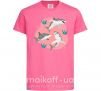 Детская футболка Sharks in pink Ярко-розовый фото