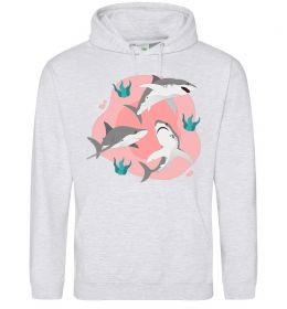 Жіноча толстовка (худі) Sharks in pink Жіноча толстовка (худі) Sharks in pink