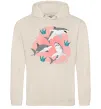 Женская толстовка (худи) Sharks in pink Таш Женская толстовка (худи) Sharks in pink Таш фото