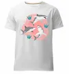 Чоловіча преміум футболка Sharks in pink Білий фото