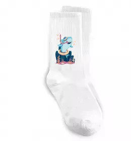 Носки Акула з мультика Белый фото