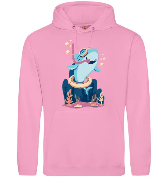 Чоловіча толстовка (худі) Baby shark Рожевий фото