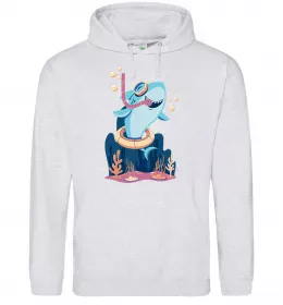 Чоловіча толстовка (худі) Shark is my spirit animal Чорний фото