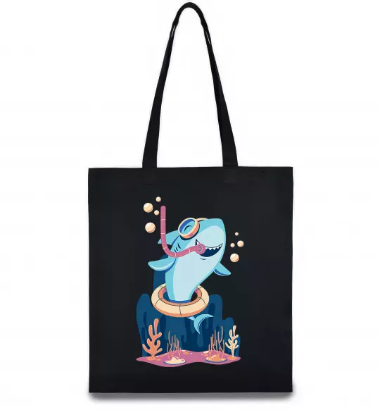 Еко-сумка Baby shark Чорний фото